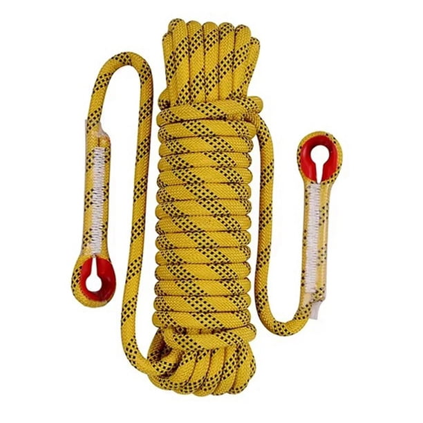 12mm Seguridad-Vida Cuerda Escalada-Cuerda Estática Montañismo Cuerda Supervivencia Al Aire Libre Fuego Escape Coche Rescate Amarillo 20M