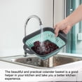 thumbnail image 6 of Unique Bargains Square Collapsible Silicone Colander with Handle Gray,Green, 6 of 6