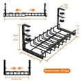 thumbnail image 4 of Fakrich Under Desk Cable Management Tray,No Drill Steel Cable Tray Organizers, Adjustable Wire Management Tray Cable Rack with Clamp Mount, 4 of 10