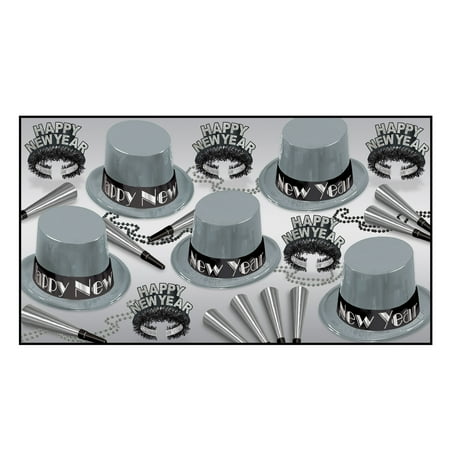 New Year Simply Silver Assortment Contains 25 items for your party of 10 guests