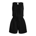 thumbnail image 5 of Pantalones cortos con cordón para mujer: ropa deportiva, poliéster y spandex, bolsillos laterales, cintura ajustable, tallas S-XXL., 5 of 5