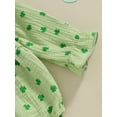 thumbnail image 6 of Suealasg Infant Girls St Patrick's Day Romper Outfits 6M 12M 18M 24M Newborn Long Sleeve Shamrock Print Onesie Bodysuit +Hairband Baby Girls 2pcs Irish Festivals Clothing, 6 of 8