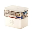 thumbnail image 4 of First Aid Kit under $5! Xqxayjr 3-Tier First Aid Kit Container, Portable Plastic Storage Box with Handle, Multipurpose Organizer for Home Travel Emergency, 4 of 9