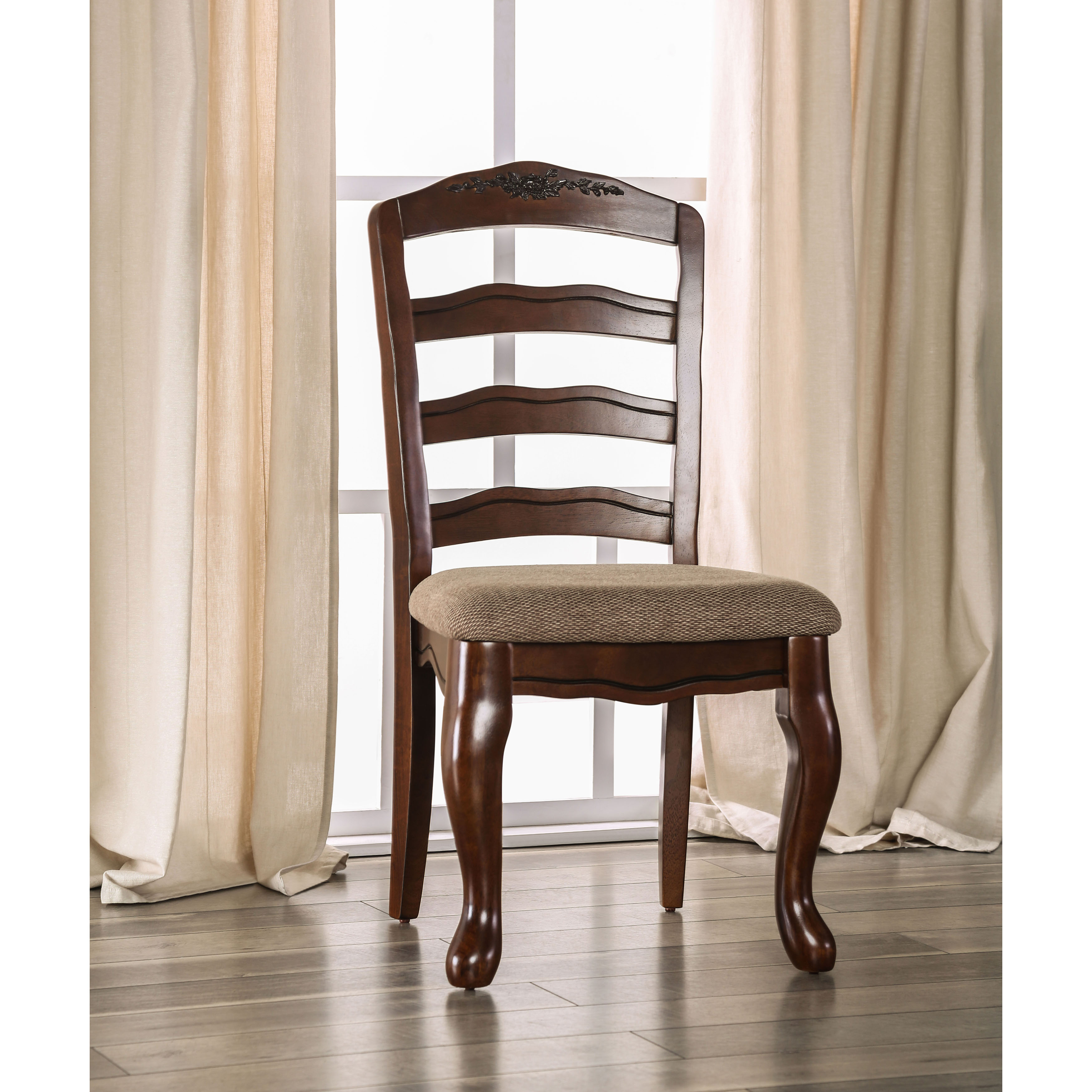 Furniture of America Shanendoa Traditional 60-inch 7-Piece Dining Set, Dark Walnut