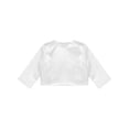 thumbnail image 2 of Alvivi Kids Girls Satin Cardigan Jacket 3/4 Sleeve Open Front Bolero Shrug Flower Girls Dress Cover Up White 10, 2 of 6