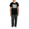 thumbnail image 4 of CafePress - I Love Japanese Anime Pajamas - Women's Short Sleeve Print T-Shirt and Pants Dark Cotton Pajama Set, 4 of 7