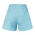 thumbnail image 7 of Kaemgyyd Womens Summer Shorts Plus Size Loose Elastic Waist Causal Shorts Solid Color Drawstring Beach Shorts with Pockets, 7 of 7