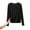 Black, variant on Plus Size Pajamas for Womens Polka dots Long Sleeve Tops Womens Loose Loungewear Casual Crew Neck Pullover Tops XL-5XL
