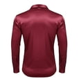thumbnail image 3 of Men's Luxury Shiny Silk Like Satin Button Up Dress Shirts, 3 of 4