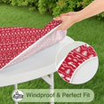 thumbnail image 5 of Red Christmas Pattern Round Fitted Tablecloth with Elastic Edge,Dining Table Cover Waterproof,Outdoor Round Tablecloth for Camping,Dining,Indoor and Outdoor, 5 of 7