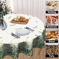 thumbnail image 4 of Eucalyptus Leaves Green Round Tablecloth 60 Inch Sage Leaf Washable Table Cloth Polyester Fabric Table Cover for Kitchen Room Picnic Party, 4 of 6