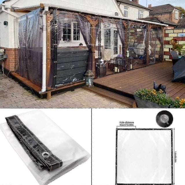 Waterproof Clear PE Tarpaulin Heavy Duty Cover with Grommets for Outdoor Use