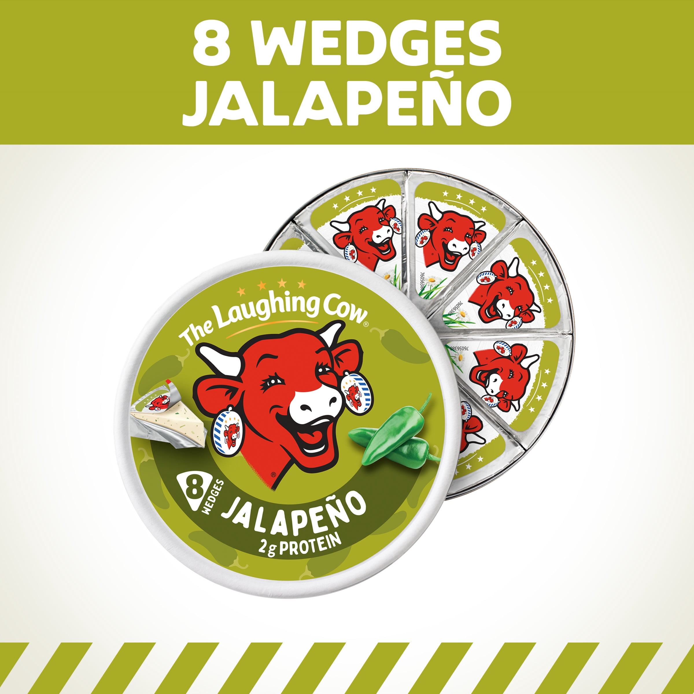 The Laughing Cow Creamy Jalapeño Cheese Spread, 5.4 oz Box