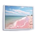 thumbnail image 2 of Designart Beach framed wall Art, Pink Simplicity Beach Landscape I , coastal Beach Large framed wall art decor, Pink Nautical & Coastal White Framed Wall Art, 44x34 inches White Color Frame, 2 of 5