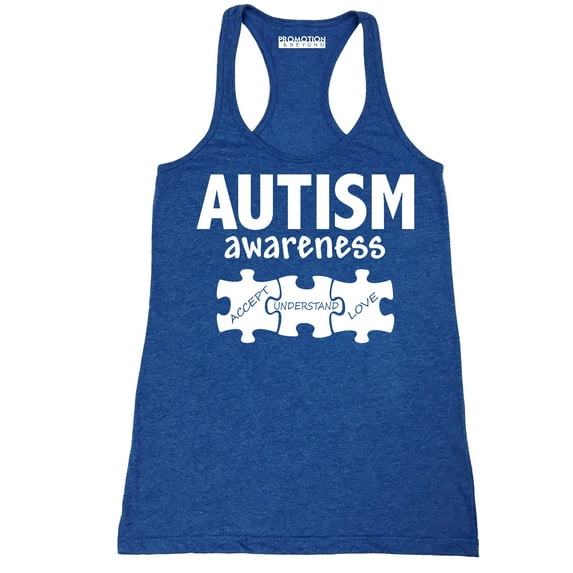 Autism Awareness Support Jigsaw Puzzle Women's Tank Top, 2XL, H. Royal Blue