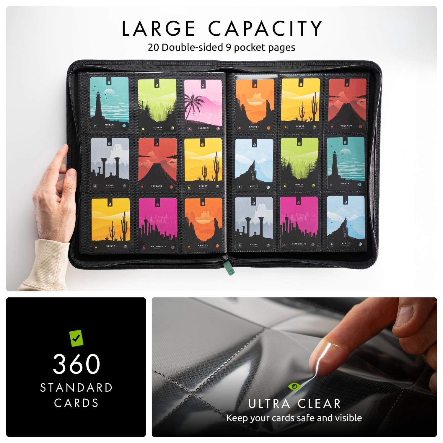 Vault X Zipper Trading Card Holder - 9-Pocket Album for TCG