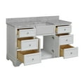 thumbnail image 3 of Zelda 60" Single Farmhouse Bathroom Vanity with White Cabinet and Carrara Marble Top, 3 of 6