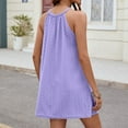 thumbnail image 6 of Blczomt Dresses for Women Under $5 Beach Casual Halter Tank Dress Loose Fit 2025 Summer Purple Clothes for Women, 6 of 7