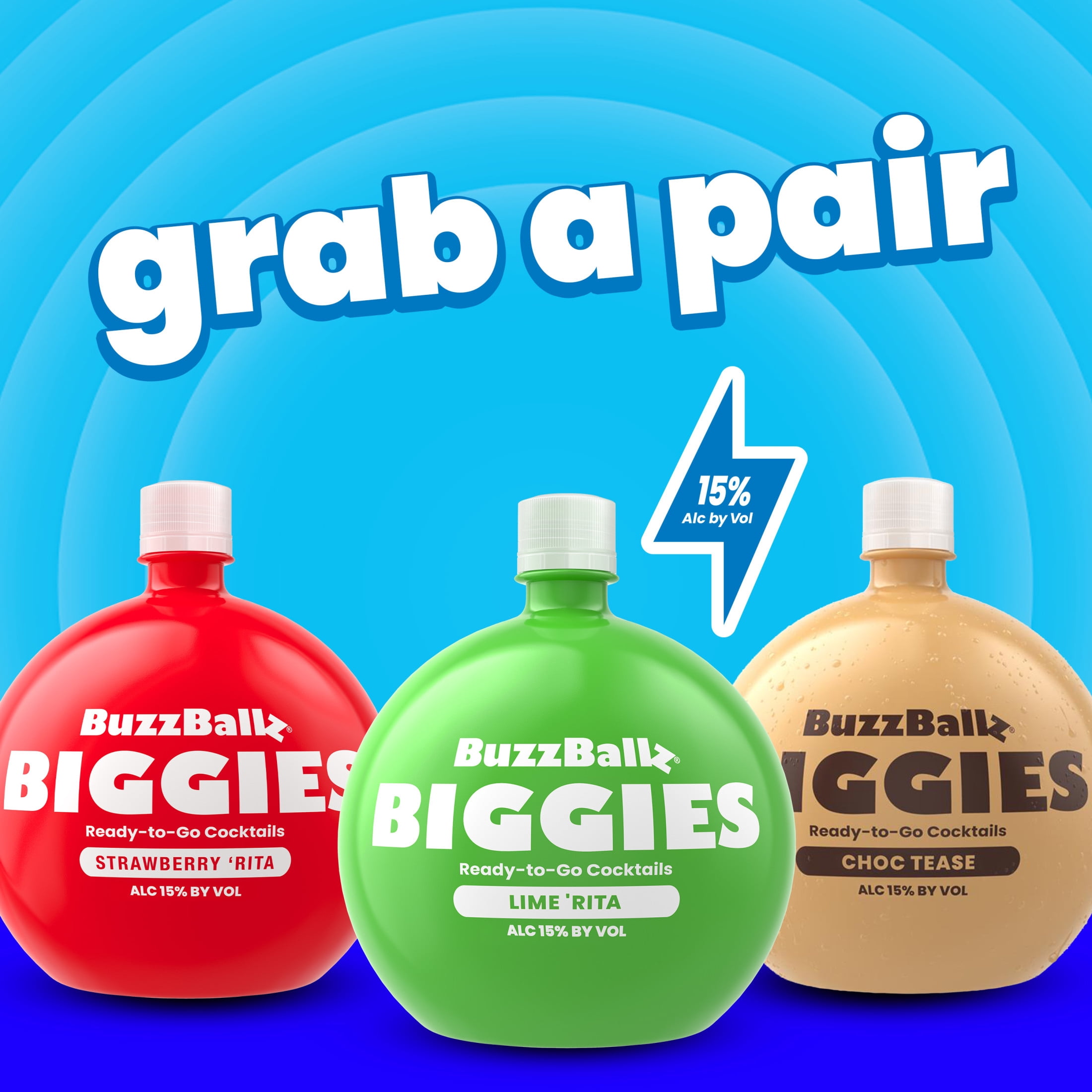 BuzzBallz Biggies Tequila 'Rita,  1.75L Bottle, ABV 15%