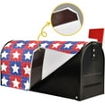 thumbnail image 4 of Buffalo Plaid Stars Mailbox Cover Patriotic American Flag Mailbox Covers Magnetic Large Oversized 21"X25.5" Mailbox Wraps Post Letter Box Cover Garden Decorations, 4 of 6