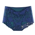 thumbnail image 2 of PiGOGI Women's High Waist Seamless Underwear - Breathable Cotton Panties - L to 2XL Comfortable Briefs Blue, 2 of 3