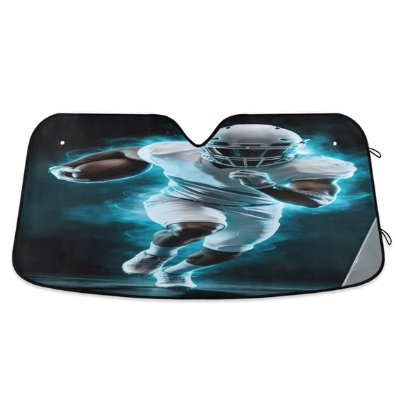 ALAZA Football Player2 Pattern Car Windshield Sun Shade Foldable UV Ray Sunshade Visor Protector 55 x 27.6in