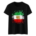 thumbnail image 1 of Tops de Cuello Alto para las Mujeres Amante Impreso Cuello Redondo Manga Corta Camiseta Casual, Blusa Diaria de Estiramiento Suave, 1 of 5