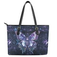 thumbnail image 2 of ZUXONGSY Geometric Butterfly Print Handbag for Women Practicality Shoulder Bag PU Leather Top Handle Tote Bag with Handle for Dating Shopping, 2 of 6