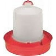 Little Giant 2-Gallon Poultry Deep Base Waterer, Heavy-Duty Plastic Chicken Water Feeder, Red