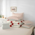 thumbnail image 5 of Homewish Love Heart Teens Bedding Comforter Set 7pcs, Romantic Anniversary Queen Bedding Sets, Kawaii Cute Cartoon Reversible Queen Sheet Sets, Super Cozy Room Decor, 5 of 7