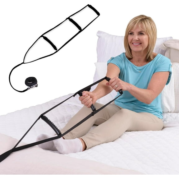 1PCS Pull-Up Assist Bed-Ladder with Non-Slip Handles for Adults, Seniors, and Elderly, Adjustable Length Bed-Lift, Sit Up Helper Bed-Assist, Mobility Aid for Handicapped and Injured