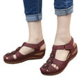 thumbnail image 3 of ZTTD Women's Ladies Girls Comfortable Ankle Hollow Round Toe Sandals Soft Sole Shoes, 3 of 7
