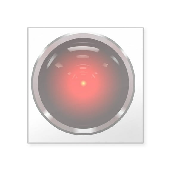CafePress - HAL 9000 Eye Square Sticker 3 X 3 - Square Sticker 3" x 3"