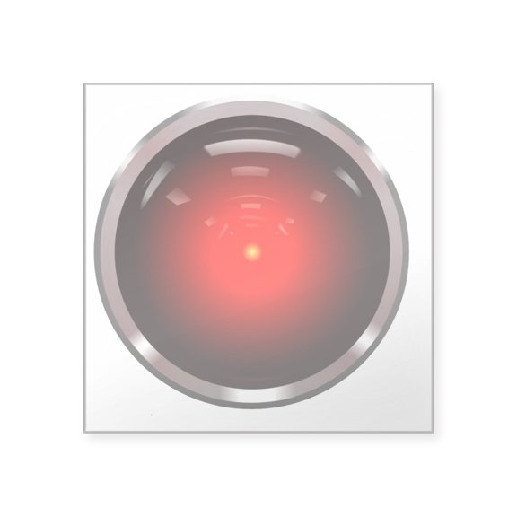 CafePress - HAL 9000 Eye Square Sticker 3 X 3 - Square Sticker 3" x 3"