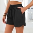 thumbnail image 2 of Byworldtasic No Boundarie Womens Casual Shorts Drawstring Comfy Elastic Waist Shorts Summer Pull On Short with Pockets, 2 of 8