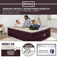 Bestway® Maroon Tritech Airbed Queen 20" with Builtin AC Pump