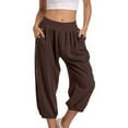 thumbnail image 4 of Capri Pants for Women 2025 High Waisted Stretch Loose Casual Dressy Capris with Pockets Womens Cropped Pants, 4 of 8