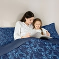 thumbnail image 5 of Feelyou Blue Tribal Damask Full Size Comforter Sets, Boho Gothic Ghost Bedding Sets, 3pcs, 5 of 8