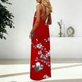 thumbnail image 6 of Summer Dresses for Women Crew Neck Adjustable Spaghetti Straps Sleeveless Maxi Dress Loose Casual Printed Sundress Beach Vacation Clothse, 6 of 6