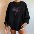 thumbnail image 4 of Crewneck Sweatshirts for Women Print Oversized Loose Breast Cancer Tops Drop Shoulder Casual Pullover Shirts(Black XL), 4 of 4