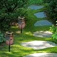 thumbnail image 4 of COEQINE Cross Solar Lights Outdoor Waterproof for Grave Decorations Fake LED Flameless Candles Outdoor Solar Lights Solar Lamp for Cemetery Pathway Lawn Yard, Cross American Flag Retro, 4 of 7