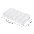 thumbnail image 2 of Unique Bargains Fishing Tackle Box, 4 Pack 6.9 x 3.5 x 1.1 Inch Plastic 5-Grid Fish Lure Bait Hooks Accessory Storage Container, Clear, 2 of 5