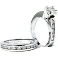 thumbnail image 3 of Pompeii Certified 3Ct TW Diamond Engagement Wedding Ring Set 14k White Gold Lab Grown, 3 of 5