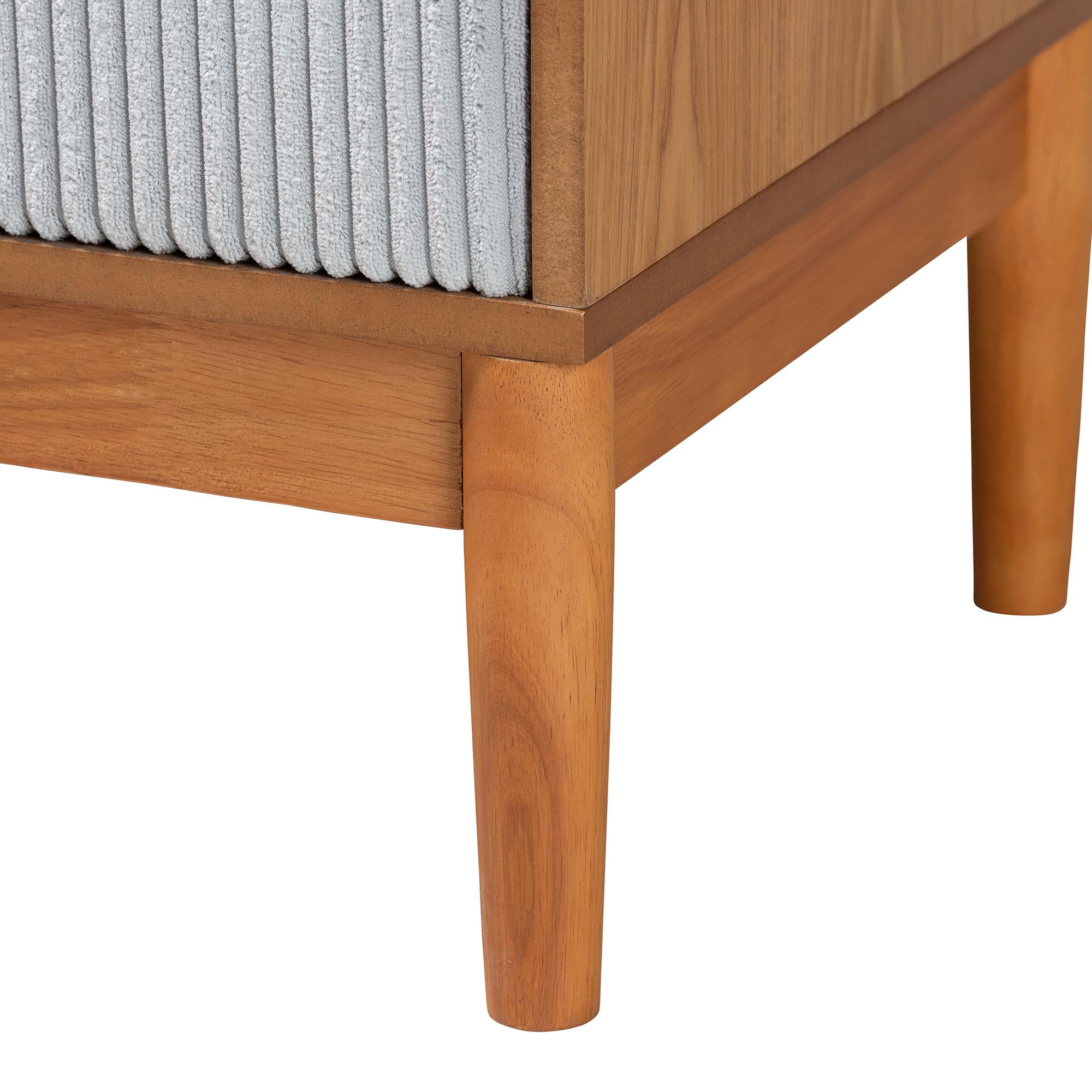 Baxton Studio Taylin Mid-Century Dresser, 6-Drawer, Grey