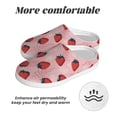 thumbnail image 6 of Fotbe Strawberries Pattern Women's Fuzzy Curly Fur Memory Foam Loafer Slippers Indoor Outdoor Slippers Winter Home Shoes-35/36, 6 of 7