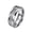 8mm Silver, variant on 4mm Tungsten Carbide Wedding Band Ring with Imitated Meteorite for Men Women Beveled Edge Silver Size 11