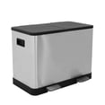 thumbnail image 1 of Bote de basura Ninon INOX-40L de 40 litros con doble compartimento 20 L + 20 L, 1 of 8