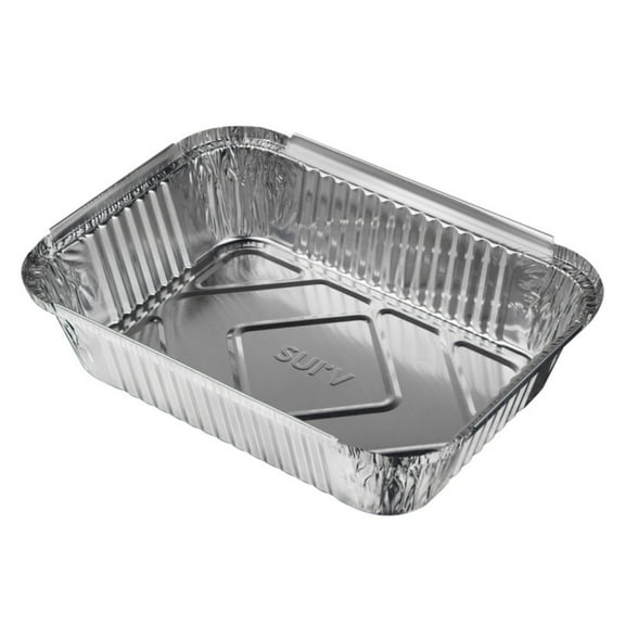 4 Pcs Disposable Aluminum Tin Foil Baking Pans Bakeware 10" X 8" Inch Meal Prep for Catering, Baking Cakes, Breads, Brownies, Bread, Meatloaf, Lasagna