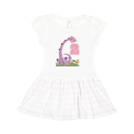 

Inktastic 2nd Birthday Dragon 2 Year Old Girl Gift Toddler Girl Dress