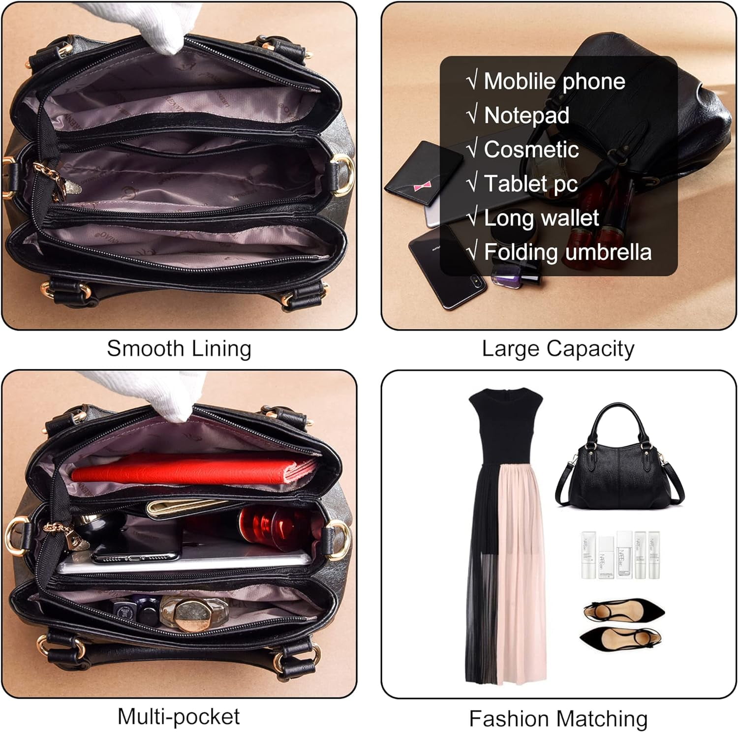 PU Leather Purses and Handbags for Women Hobo Shoulder Bag Ladies Crossbody Bags Purses and Handbags